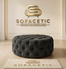 Premium Footstool in Jumbo Cord Fabric