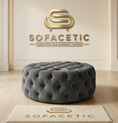Premium Footstool in Jumbo Cord Fabric