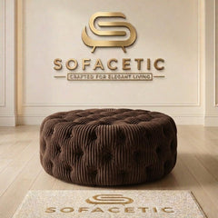 Premium Footstool in Jumbo Cord Fabric