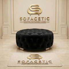 Premium Footstool in Naples Fabric