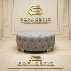 Premium Footstool in Naples Fabric