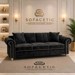 Olympia Ashwin Plush velvet Sofa Set