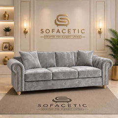 Olympia Ashwin Plush velvet Sofa Set