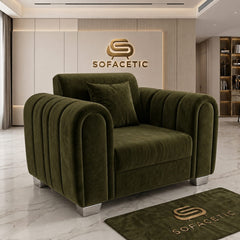 Lilly Plush Velvet Fabric Luxury Sofa Set
