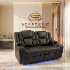 Orlando Recliner Sofa Black Set