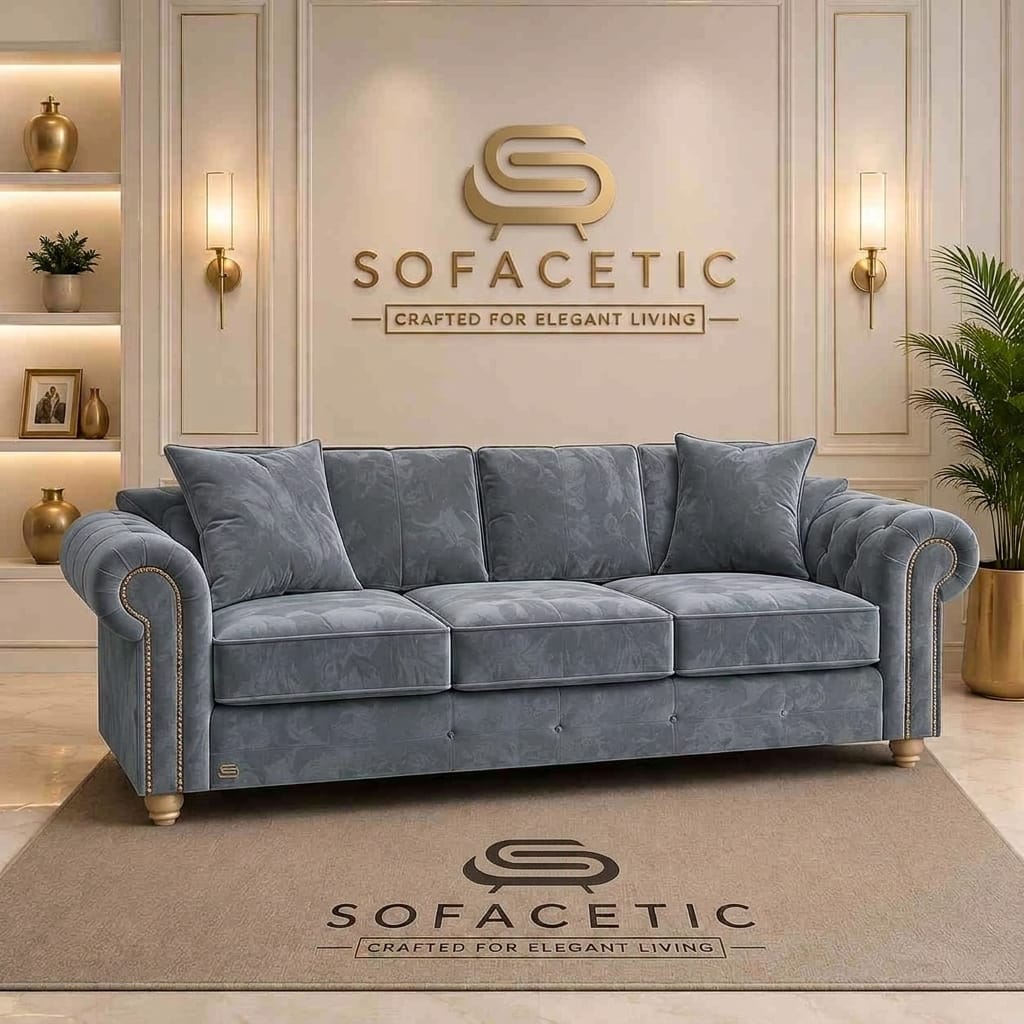 Olympia Ashwin Plush velvet Sofa Set