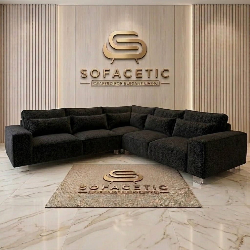 Salon Chenille Fabric  Sofa