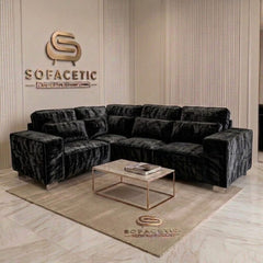 Salon Crush velvet Fabric Sofa