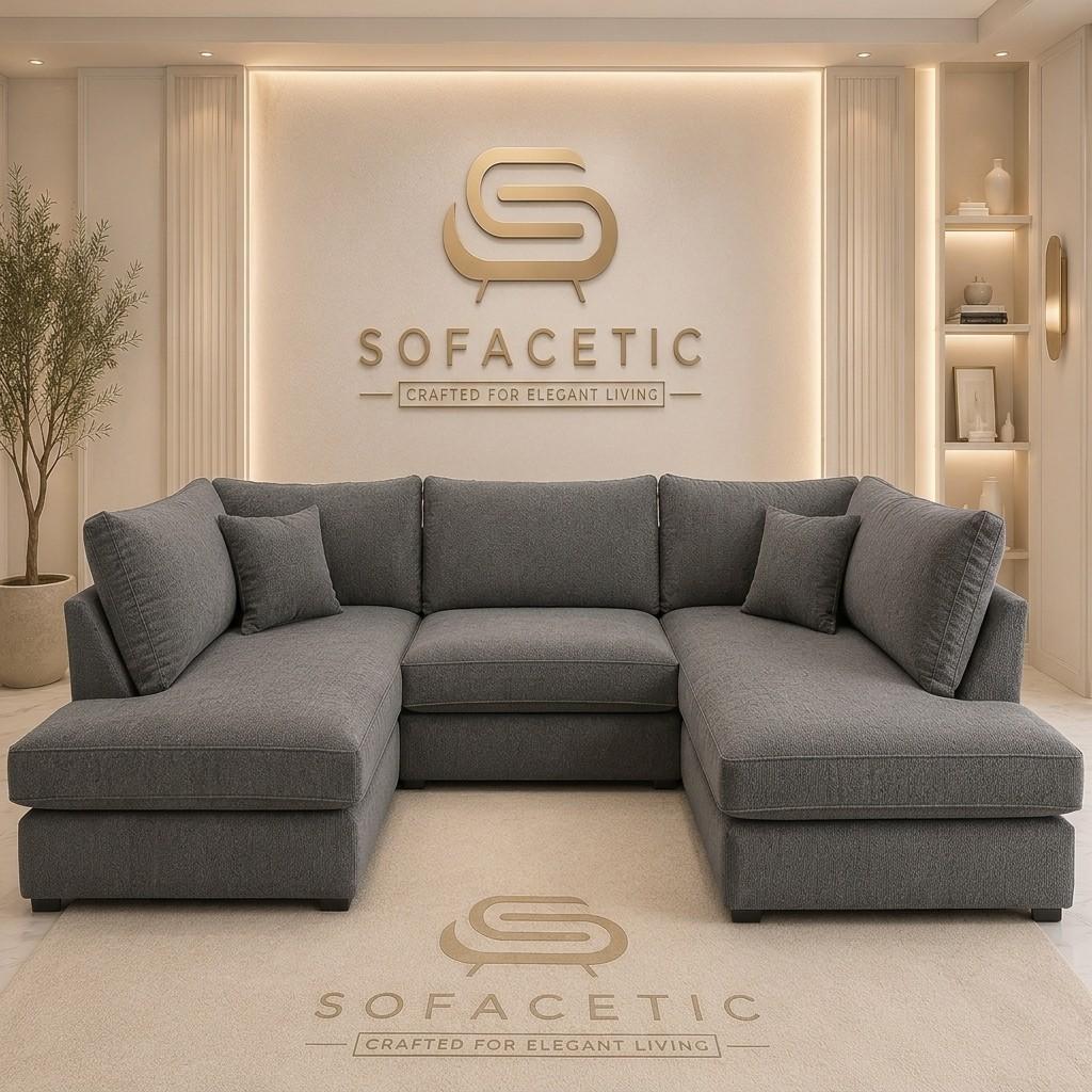 Mini U Shape chenille Sofa