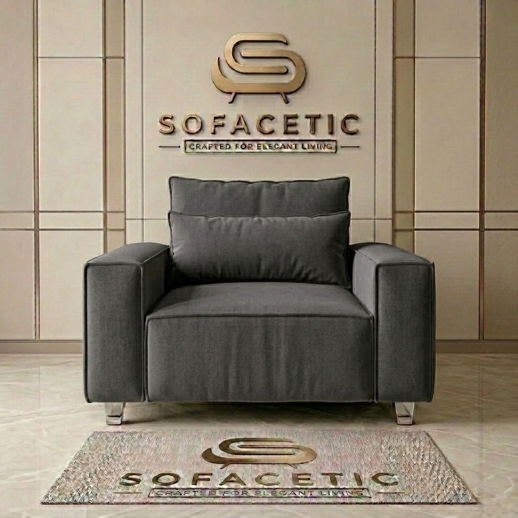 Salon Chenille Fabric  Sofa