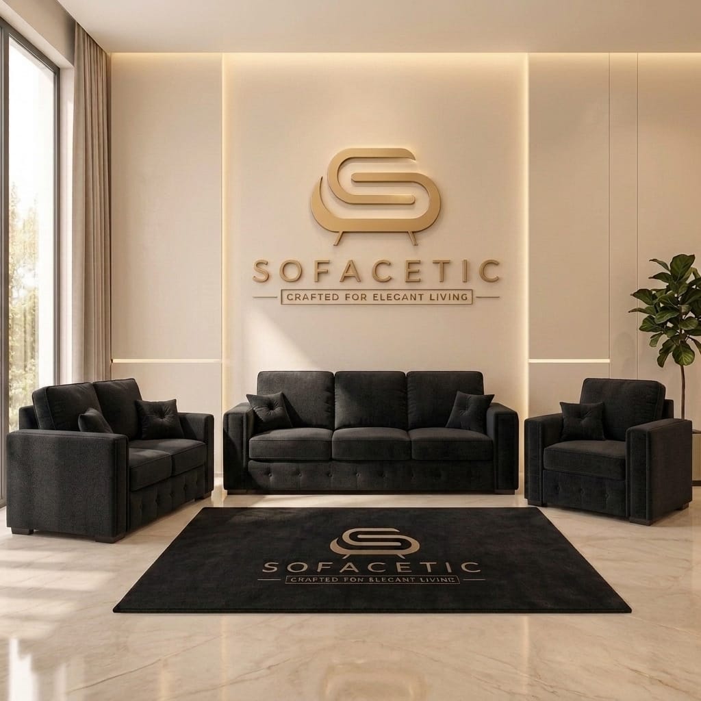 Ruby Alaska Chenile Sofa Set