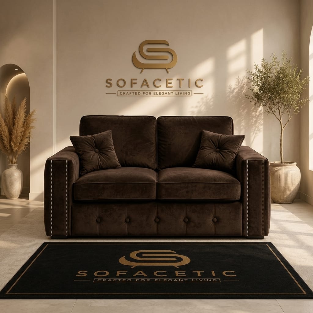 Ruby Alaska Plush velvet Sofa Set