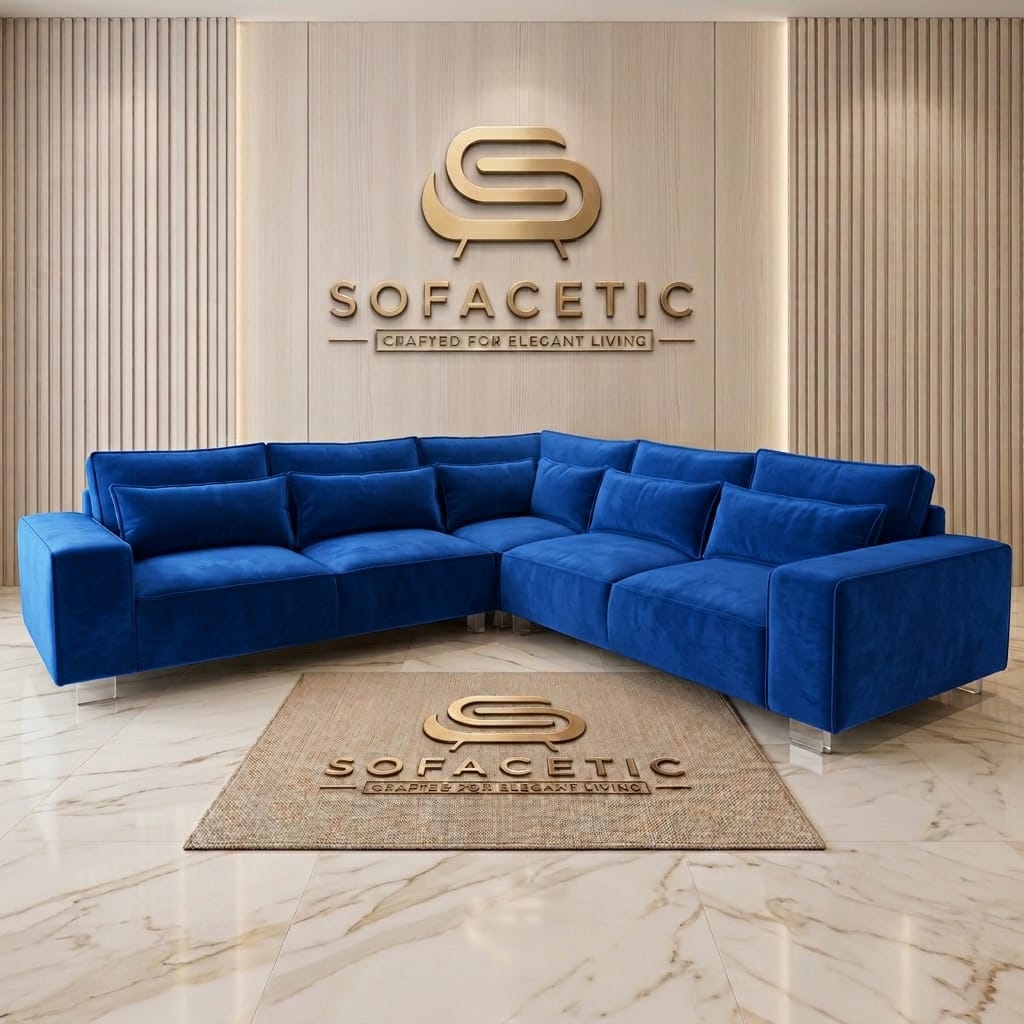 Salon Plush Velvet Sofa