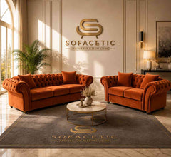 Nicole Plush velvet  Luxury Sofa Set