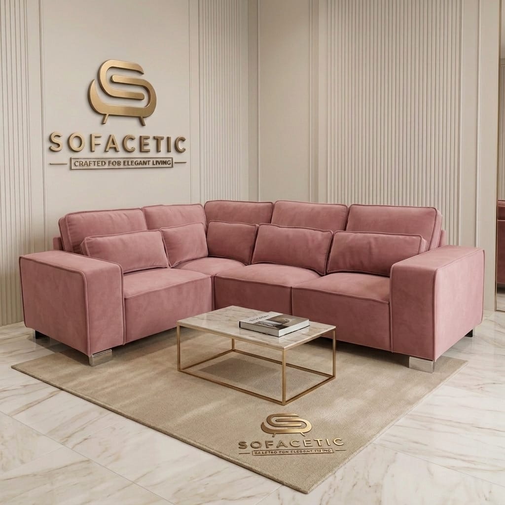 Salon Plush Velvet Sofa
