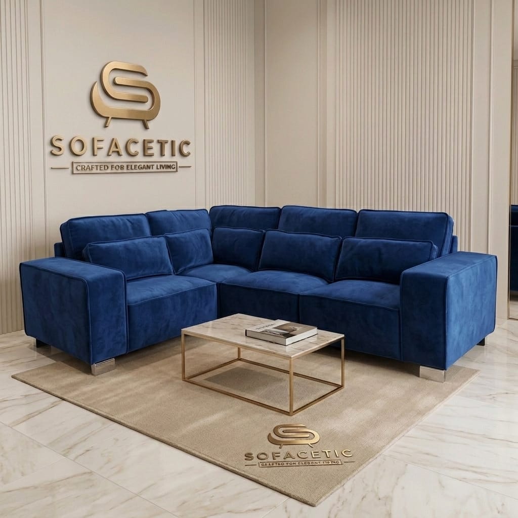 Salon Plush Velvet Sofa