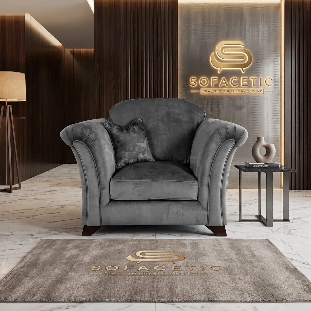 Harrison Juxon Plush velvet Sofa Set