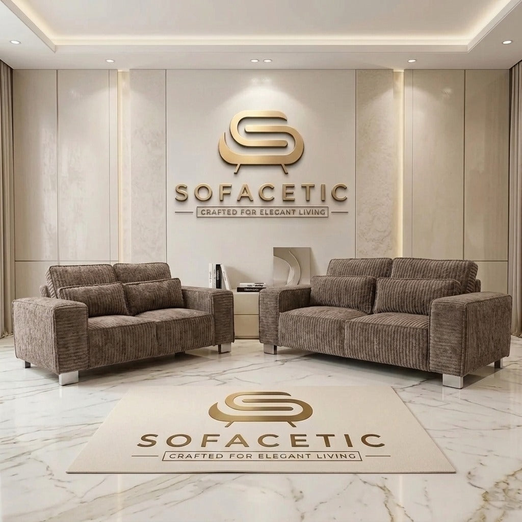 Salon Chenille Fabric  Sofa