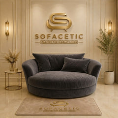 Rivo Plush  Velvet Fabric Sofa Set