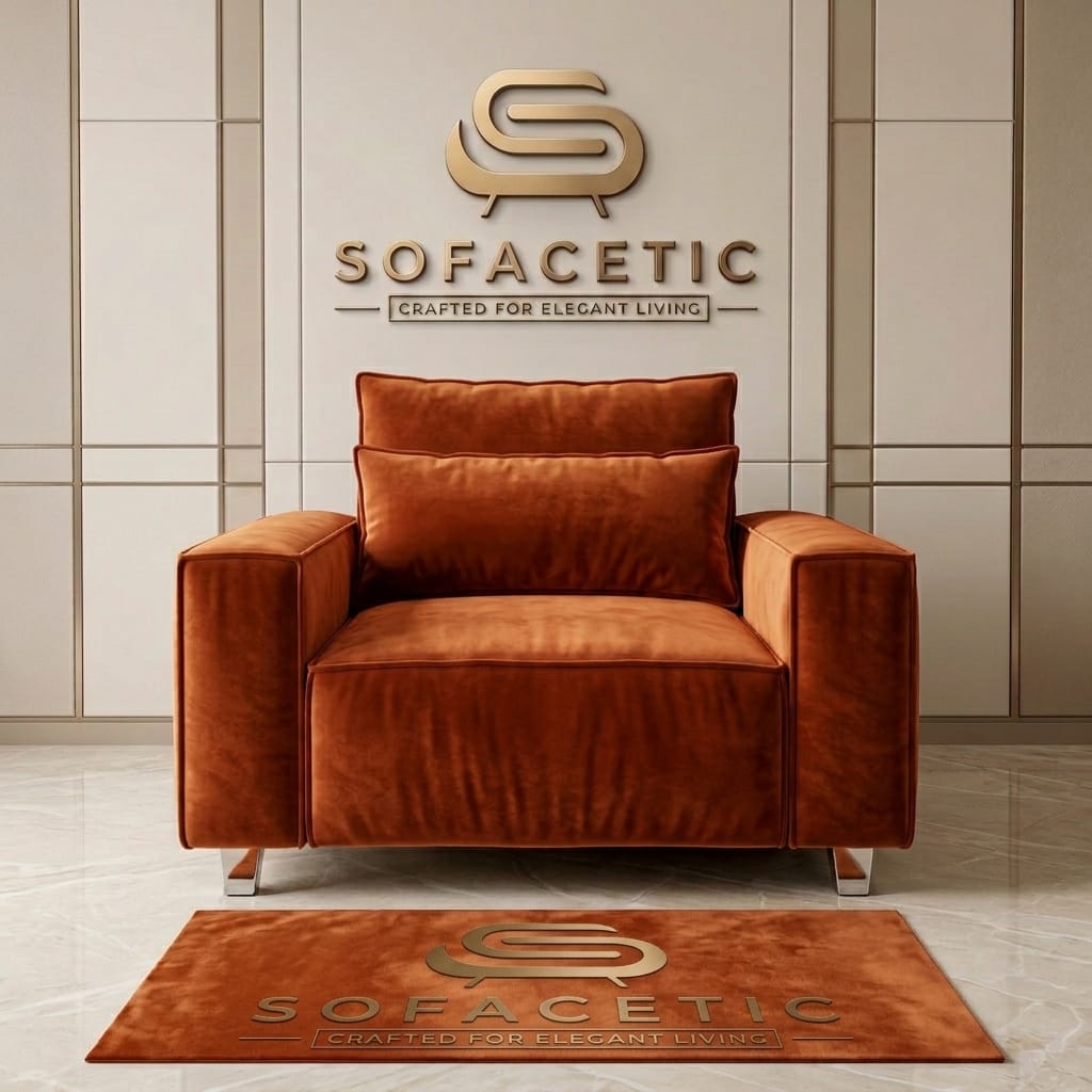 Salon Plush Velvet Sofa