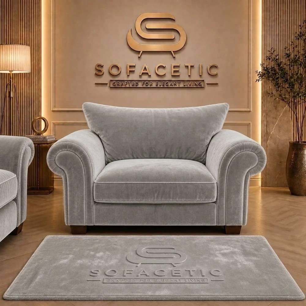Monzi Plush velvet  Contemporary Sofa Set