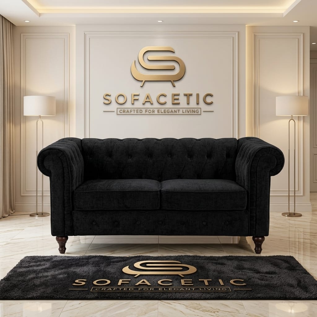 Olympia Chesterfield  Chenile  Sofa Set
