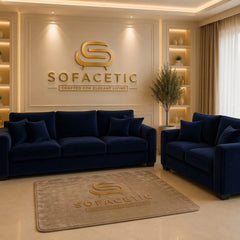 Rivo Plush  Velvet Fabric Sofa Set