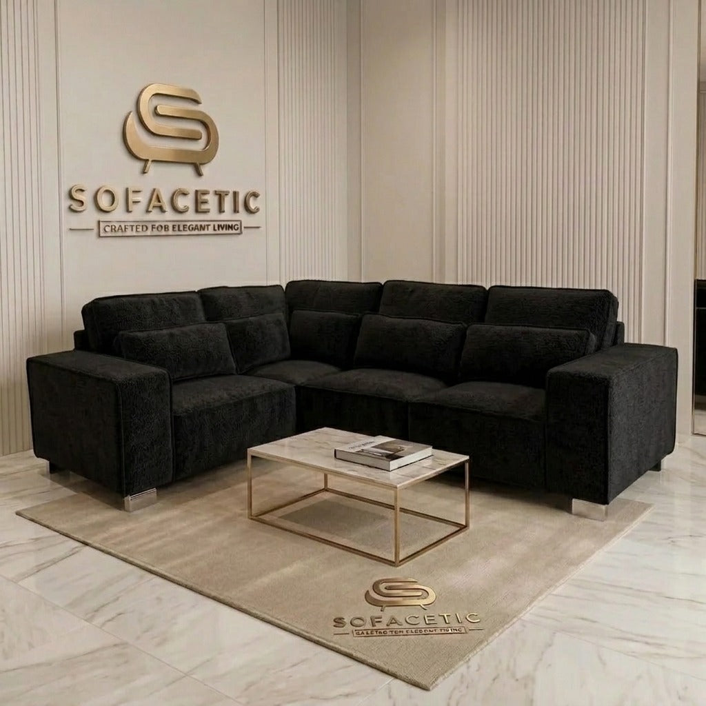 Salon Chenille Fabric  Sofa