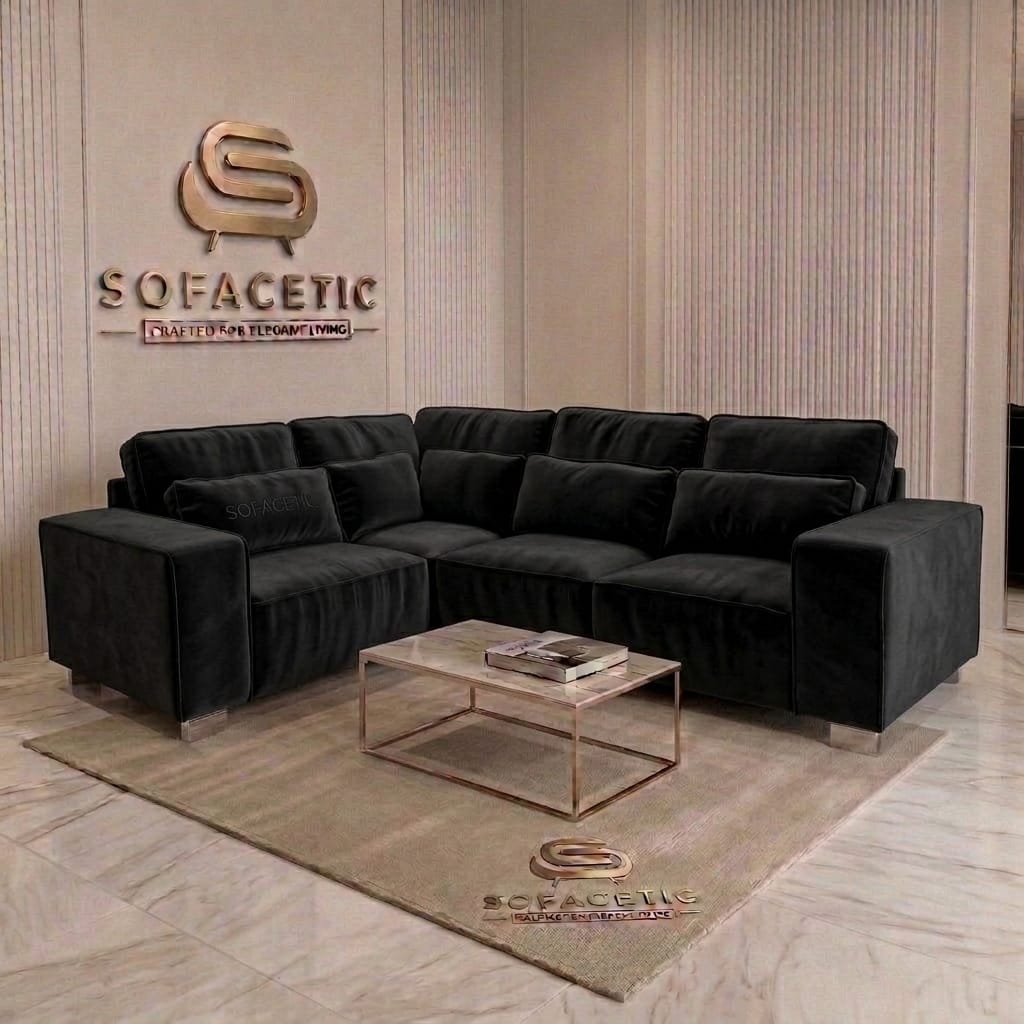 Salon Plush Velvet Sofa