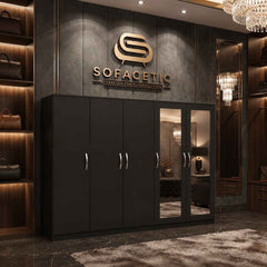5 Door Black color Wardrobe