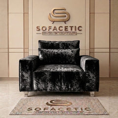 Salon Crush velvet Fabric Sofa