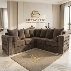 Ruby Alaska Chenile Sofa Set