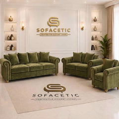 Olympia Ashwin Plush velvet Sofa Set