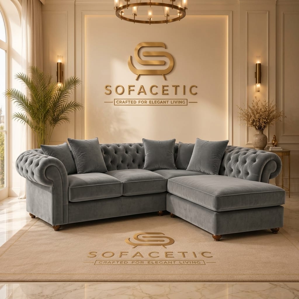 Nicole Plush velvet  Luxury Sofa Set