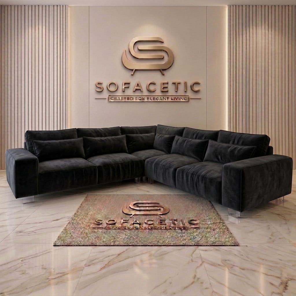 Salon Plush Velvet Sofa
