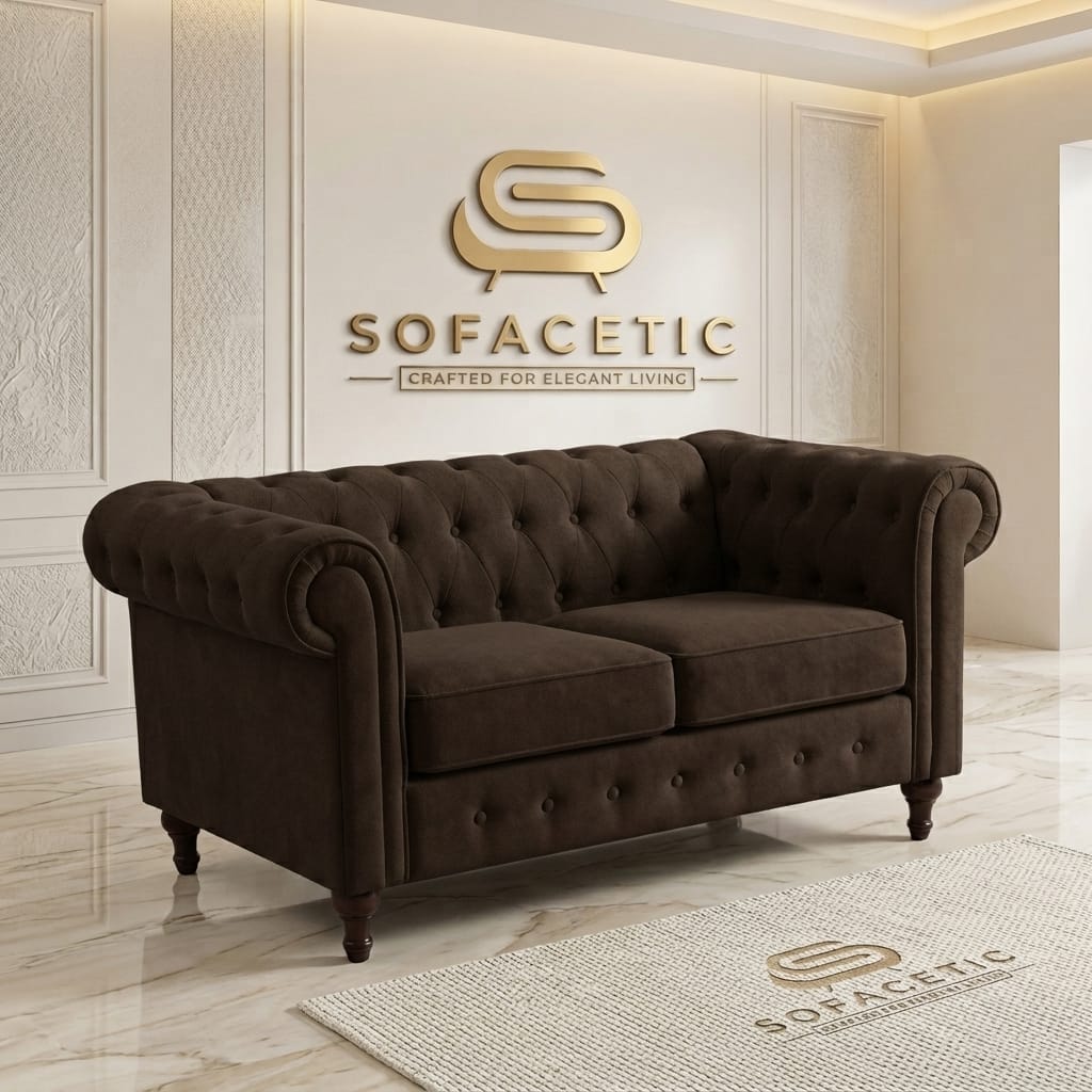 Olympia Chesterfield  Plush velvet Sofa Set