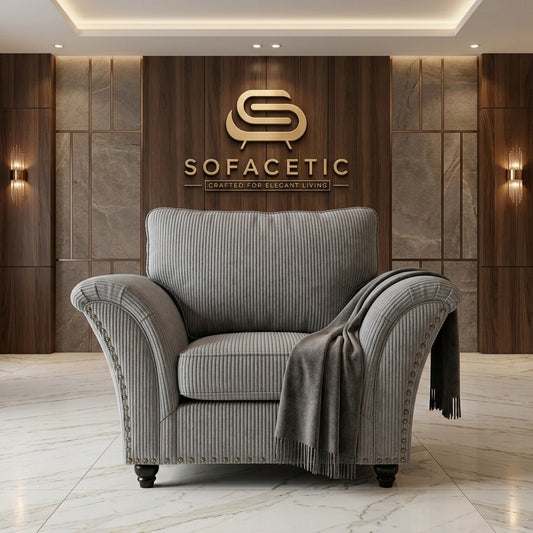 Juxen Jumbo Cord Designer Sofa Set