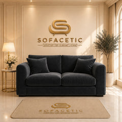 Rivo Plush  Velvet Fabric Sofa Set