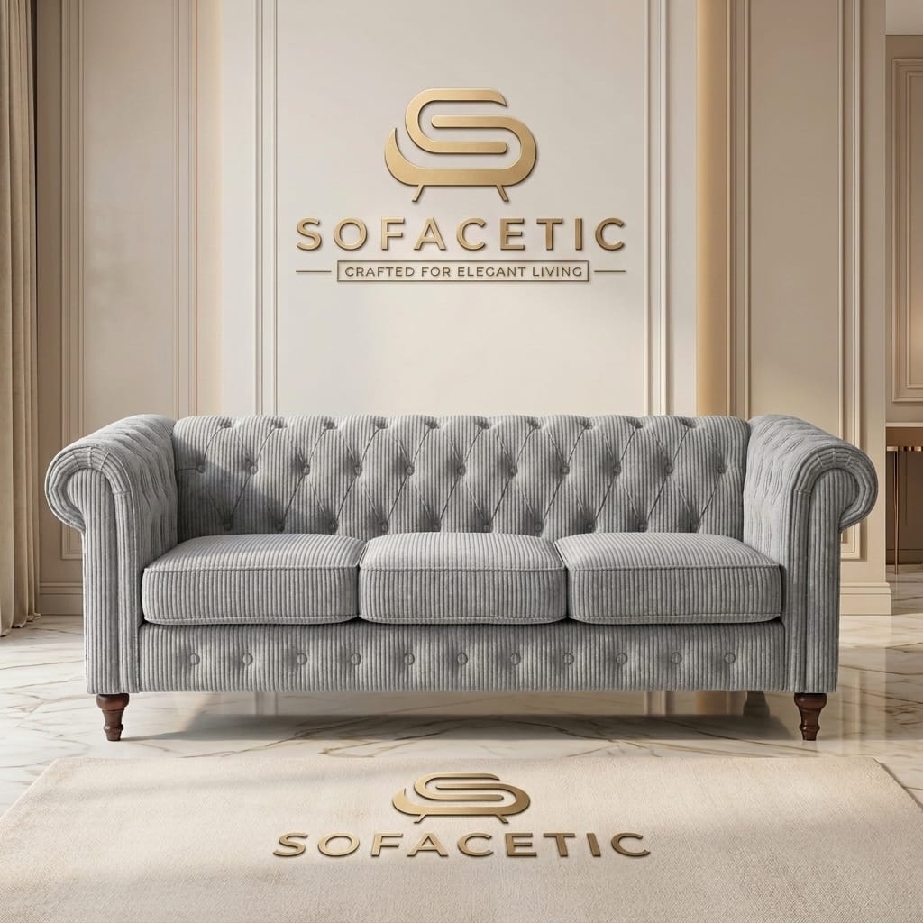 Olympia Chesterfield Jumbo Cord Sofa Set