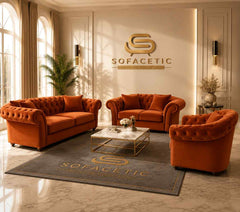 Nicole Plush velvet  Luxury Sofa Set