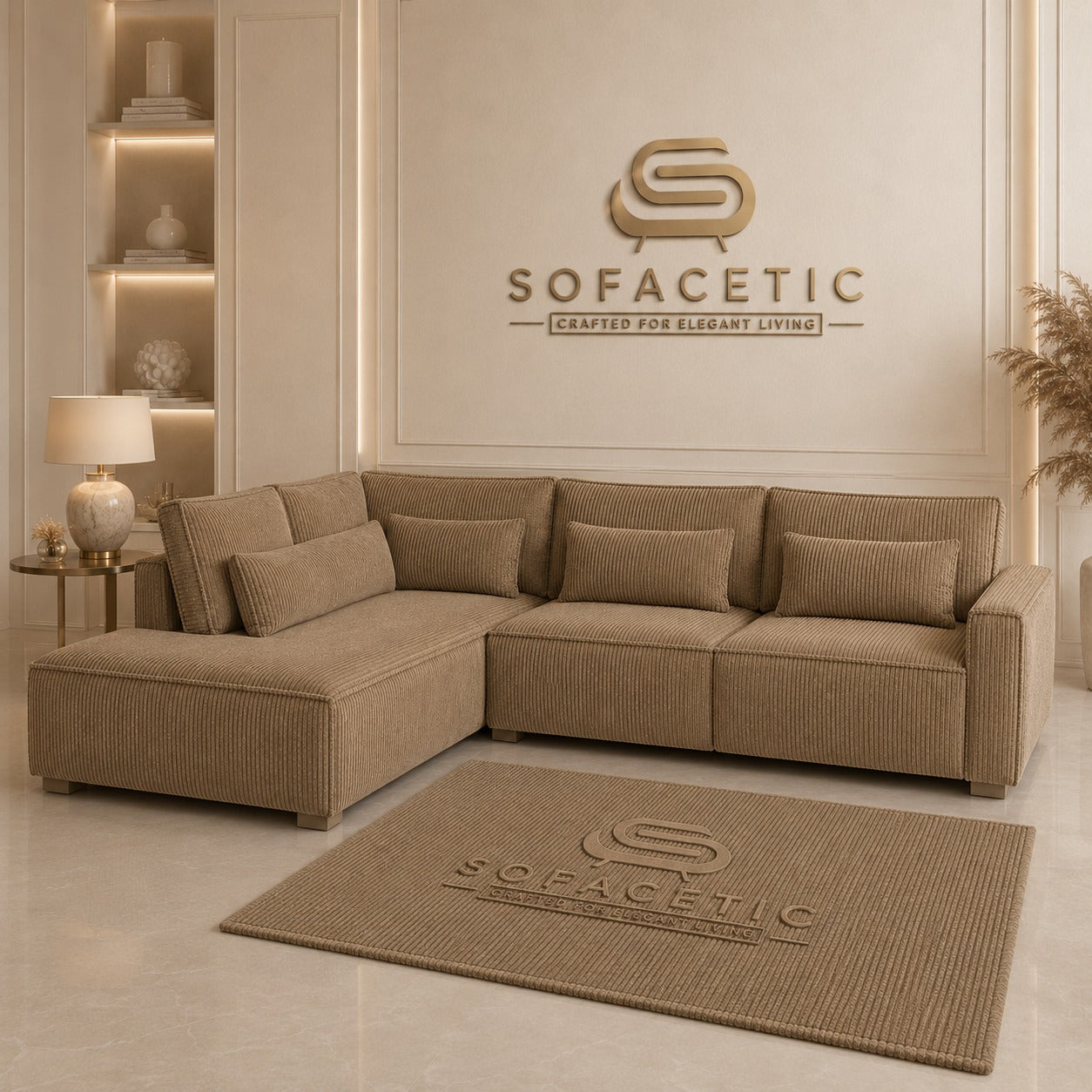 Sleefy Jumbo Cord Comfort Sofa Set