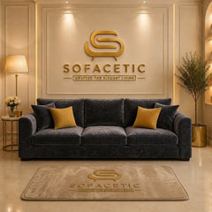 Rivo Plush  Velvet Fabric Sofa Set