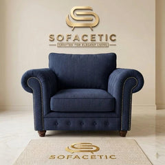 Monzi Chenille Contemporary Sofa Set