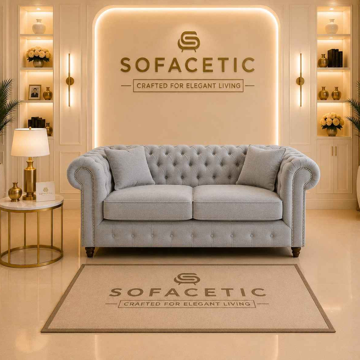 Olympia Chesterfield Naples Sofa Set