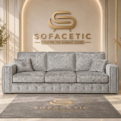 Ruby Alaska Crush Velvet  Sofa Set
