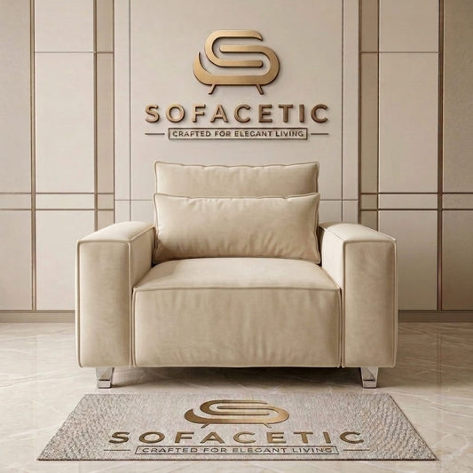 Salon Plush Velvet Sofa