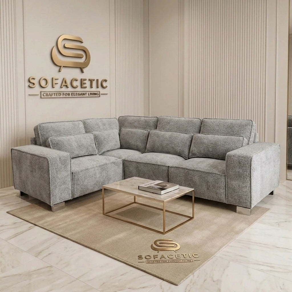 Salon Chenille Fabric  Sofa