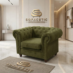 Olympia Chesterfield  Plush velvet Sofa Set