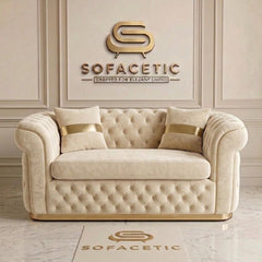 Madrid Plush Velevt Chesterfield Sofa Set