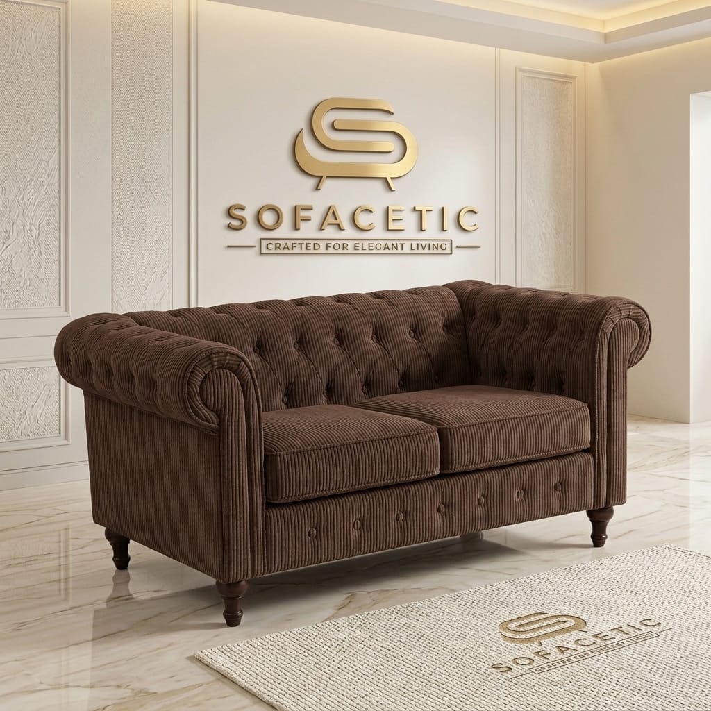 Olympia Chesterfield Jumbo Cord Sofa Set